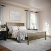 imageMartha Stewart Corbin Solid Wood Platform Bed with Wooden Headboard and Footboard Wood Slat Foundation No Box Spring Needed King Brown GrayBrown Gray