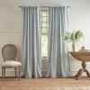 imageMartha Stewart Cottage Floral Jacquard Room Darkening Lined Rod PocketBack Tab Window Curtain Panel Pair 95quot Light BlueLight Blue