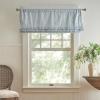 imageMartha Stewart Cottage Floral Jacquard Room Darkening Lined Window Curtain Valance 50quot W x 18quot L Light BlueLight Blue
