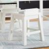 imageMartha Stewart Crafting 2Piece Kids Stool Set  Creamy White Wooden Chairs with 15Inch Seat Height ampamp AntiTip Feature for Kids 3 ampamp UpLinen White