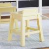 imageMartha Stewart Crafting 2Piece Kids Stool Set  Creamy White Wooden Chairs with 15Inch Seat Height ampamp AntiTip Feature for Kids 3 ampamp UpPastel Yellow