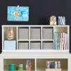 imageMartha Stewart Crafting Kids Cubby Organizer  Linen White Wooden Tabletop Art Storage with Removable Bins  Cube ShelvingCreamy White