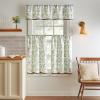 imageMartha Stewart Daisy 3Piece Window Curtain Valance and Tiers Set GreenGreen