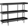 imageMartha Stewart Emmett 3 Shelf Bookcase with Vertical Metal Frame Home Office Storage Display Unit 35quot H Walnut Wood GrainPolished BrassBlack Wood GrainOil Rubbed Bronze Frame