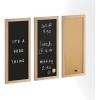 imageMartha Stewart Everette Cork Board Chalk Board Letter Board Set with Included Push Pins Magnets Liquid Chalk Letters 18quot x 24quot Light Natural Woodgrain FrameLight Natural Woodgrain