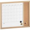 imageMartha Stewart Everette Magnetic Dry Erase Monthly Calendar and Cork Board Combo with Included Marker Magnets and Push Pins 24quotx18quot White Woodgrain FrameLight Natural Woodgrain