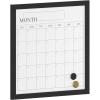 imageMartha Stewart Everette Magnetic Monthly Calendar Dry Erase Board with Included Dry Erase Marker and 2 Magnets 18quot x 18quot Light Natural Woodgrain FrameBlack Woodgrain