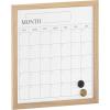 imageMartha Stewart Everette Magnetic Monthly Calendar Dry Erase Board with Included Dry Erase Marker and 2 Magnets 18quot x 18quot Light Natural Woodgrain FrameLight Natural Woodgrain