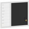imageMartha Stewart Everette Magnetic Weekly Calendar Dry Erase Board and Chalk Board with Liquid Chalk Marker and Magnets 24quotx18quot White Woodgrain FrameWhite Woodgrain