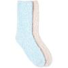 imageMartha Stewart Fuzzy Socks For Women  2 Pairs  Warm And Cozy For Winter Stocking StufferBlueSilver