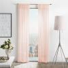 imageMartha Stewart Glacier Sheer Rod Pocket Window Curtain Panel Pair 95quot WhiteBlush