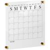 imageMartha Stewart Grayson Acrylic Wall Calendar with Notes with Dry Erase Marker and Mounting Hardware 24quot x 18quot wGold PrintClearBlack
