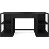 imageMartha Stewart Kayden Home Office Modular Desk with Drawer and Dual 2 Tier Shelves in Black with Oil Rubbed Bronze Hardware