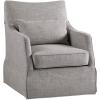 imageMartha Stewart London Swivel Chair  Solid Wood ampamp Plywood Skirted Metal Base Accent Armchair Lumbar Pillow Modern Classic Family Room Sofa Furniture Bedroom Lounge 28quotX315quotX3525quot Light BlueGrey