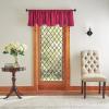 imageMartha Stewart Lucca Velvet Lined Scallop Window Curtain 50quot W x 18quot L Valance Loden GreenPomegranate