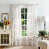 imageMartha Stewart Marthas Garden Floral SemiSheer Rod Pocket Window Curtain Single Panel 84quot MultiMulti Floral