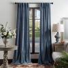 imageMartha Stewart Naples Chenille Solid Back Tab Window Curtain Panel Pair 84quot NavyNavy