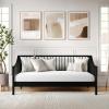 imageMartha Stewart Neely Platform Daybed with Wood Spindles Solid Wood Frame No Box Spring Needed Twin Size BlackBlack