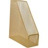 imageMartha Stewart Ryder Gold Mesh Metal Single Slot Magazine File Holder Desktop Organizer 975 x 375 x 115