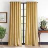 imageMartha Stewart Velvet Curtains Room Darkening Wave Embossed Rod PocketBack Tab Window Curtain Panel Pair 84quot BlueGold