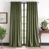 imageMartha Stewart Velvet Curtains Room Darkening Wave Embossed Rod PocketBack Tab Window Curtain Panel Pair 84quot BlueOlive