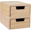 imageMartha Stewart Weston Stackable Wooden Storage Boxes with Pullout Drawers Engineered Wood Storage Organizers 3 Pack WhiteLight Natural