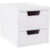 imageMartha Stewart Weston Stackable Wooden Storage Boxes with Pullout Drawers Engineered Wood Storage Organizers 3 Pack WhiteWhite