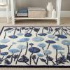 imageMartha Stewart x SAFAVIEH Area Rug Collection  8 x 10 Azurite Blue Handmade Wool ampamp Viscose Ideal for Living Room Bedroom Office Dining Space MSR3627AAzurite Blue