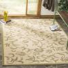 imageMartha Stewart x SAFAVIEH Outdoor Area Rug Collection  8 x 112quot Cream ampamp Brown Weather Resistant ampamp Washable Ideal for Patio Backyard Mudroom Deck Dining Space MSR425112CreamGreen