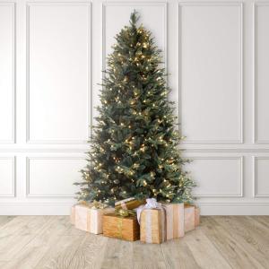 imageMartha Stewart Blue Spruce PreLit Artificial Christmas Tree 65 Feet Multicolored LightsClear White Lights