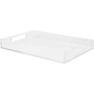 imageMartha Stewart Brody Acrylic Letter Tray Letter Organizer Desk Tray File Organizer Tray for Magazines Folders Notebooks Desk Accessories 1275quot x 875quot Clear