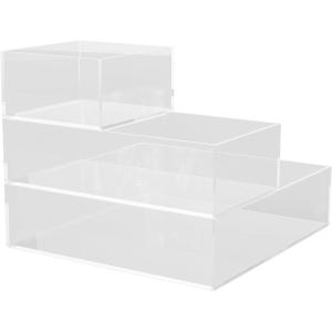 imageMartha Stewart Brody Desktop Storage Organizer Stack and Slide Plastic Organizer Tray Organizer for Office Kitchen or Vanity 1S 1M 1L1S  1M  1L