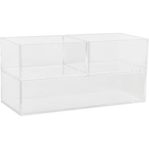 imageMartha Stewart Brody Desktop Storage Organizer Stack and Slide Plastic Organizer Tray Organizer for Office Kitchen or Vanity 1S 1M 1L2S  1M
