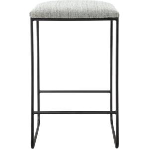 imageMartha Stewart Delaney Upholstered MidCentury Modern Counter Stool with Turn Legs Footrest and Kickplate for Kitchen Island Chairs Dining Room Furniture Home Bar BlueHastings