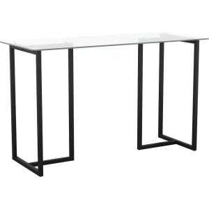 imageMartha Stewart Eli Home Office Desk with Glass Top and Steel Frame Oil Rubbed BronzeClear TopOil Rubbed Bronze Frame