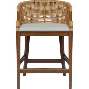 imageMartha Stewart Farmhouse Counter Height Bar Stools Handcrafted Rattan Counter Height Stools Kickplate Footrest for Kitchen Island Upholstered Dining Room Chairs Furniture Home Bar  Natural PlayaNatural