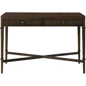 imageMartha Stewart Kena Hall Console Entryway with Storage Fluted Drawers Solid Wood Legs Cottage Inspired Sofa Table Antique Brass Knobs Coastal Living Room Furniture 475quot Wide Brown475