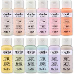 imageMartha Stewart MultiSurface Satin 12 pc Paint Set Hushed HuesHushed Hues
