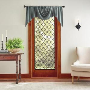 imageMartha Stewart Naples Chenille Solid Window Curtain Valance NavyOlive