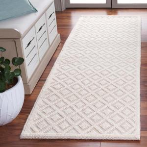 imageMartha Stewart x SAFAVIEH Area Rug Collection  4 x 6 Ivory Handmade Wool Ideal for Living Room Foyer Bedroom Accent Space MSR3504AIvory