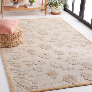 imageMartha Stewart x SAFAVIEH Area Rug Collection  8 x 10 Azurite Blue Handmade Wool ampamp Viscose Ideal for Living Room Bedroom Office Dining Space MSR3627ANutshellBrown