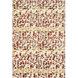 imageMartha Stewart x SAFAVIEH Area Rug Collection  8 x 10 Bard Red HandKnotted Silk ampamp Wool Ideal for Living Room Bedroom Office Dining Space MSR8641BBard Red