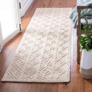 imageMartha Stewart x SAFAVIEH Area Rug Collection  8 x 10 Beige ampamp Pink Handmade Wool Ideal for Living Room Bedroom Office Dining Space MSR3514BBeigePink
