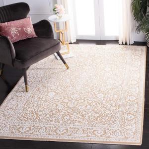 imageMartha Stewart x SAFAVIEH Area Rug Collection  8 x 10 Gold ampamp Ivory NonShedding ampamp Easy Cleaning Ideal for Living Room Bedroom Office Dining Space MSR8937BGoldIvory
