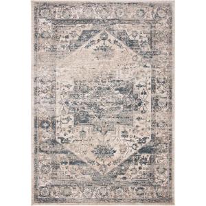 imageMartha Stewart x SAFAVIEH Area Rug Collection  8 x 10 Ivory ampamp Blue NonShedding ampamp Easy Cleaning Ideal for Living Room Bedroom Office Dining Space MSR868AIvoryBlue