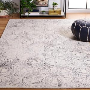 imageMartha Stewart x SAFAVIEH Area Rug Collection  8 x 10 Ivory ampamp Grey Handmade Wool Ideal for Living Room Bedroom Office Dining Space MSR3528FIvoryGrey