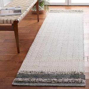 imageMartha Stewart x SAFAVIEH Area Rug Collection  8 x 10 Ivory ampamp Grey Handmade Wool Ideal for Living Room Bedroom Office Dining Space MSR9601AIvoryGrey