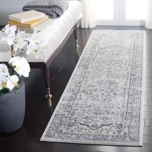 imageMartha Stewart x SAFAVIEH Area Rug Collection  8 x 10 Light Blue ampamp Ivory NonShedding ampamp Easy Cleaning Ideal for Living Room Bedroom Office Dining Space MSR877MLight Blue  Ivory