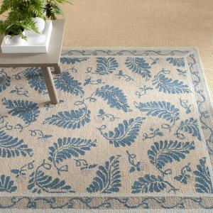 imageMartha Stewart x SAFAVIEH Area Rug Collection  8 x 10 Plumage Blue Handmade Wool Ideal for Living Room Bedroom Office Dining Space MSR3753APlumage Blue