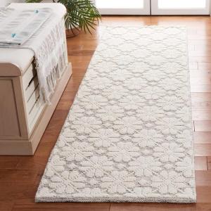 imageMartha Stewart x SAFAVIEH Area Rug Collection  9 x 12 Ivory ampamp Grey Handmade Wool Ideal for Living Room Bedroom Office Dining Space MSR3503FIvoryGrey